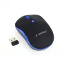 Draadloze optische muis Gembird MUSW-4B-03-B, RF, ambidexter, 1600 DPI, 4 knoppen, batterijgevoed, blauw/zwart