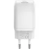 USB-C snellader Nano, PD, GaN, 65 watt (wit, 1x USB-A, 2x USB-C PD, Charge 3.0)