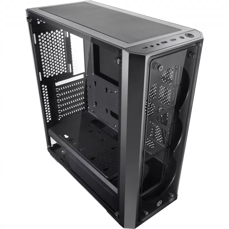 RAIJINTEK PONOS TG4 - desktop - pc - SPCC - zwart - ATX - EATX - EEB - micro ATX - Mini-ATX - gaming