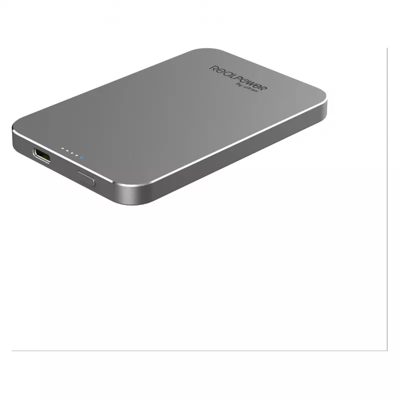 RealPower powerbank PB-5000 MAG grijs 5.000 mAh