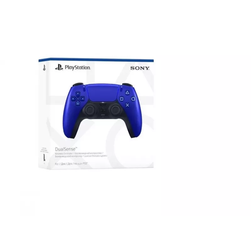 Draadloze gamepad Sony DualSense – kobaltblauw, voor PlayStation 5, ingebouwde Li‑Ion-accu, bewegingssensor, haptische feedback, 3,5-mm-jackaansluiting
