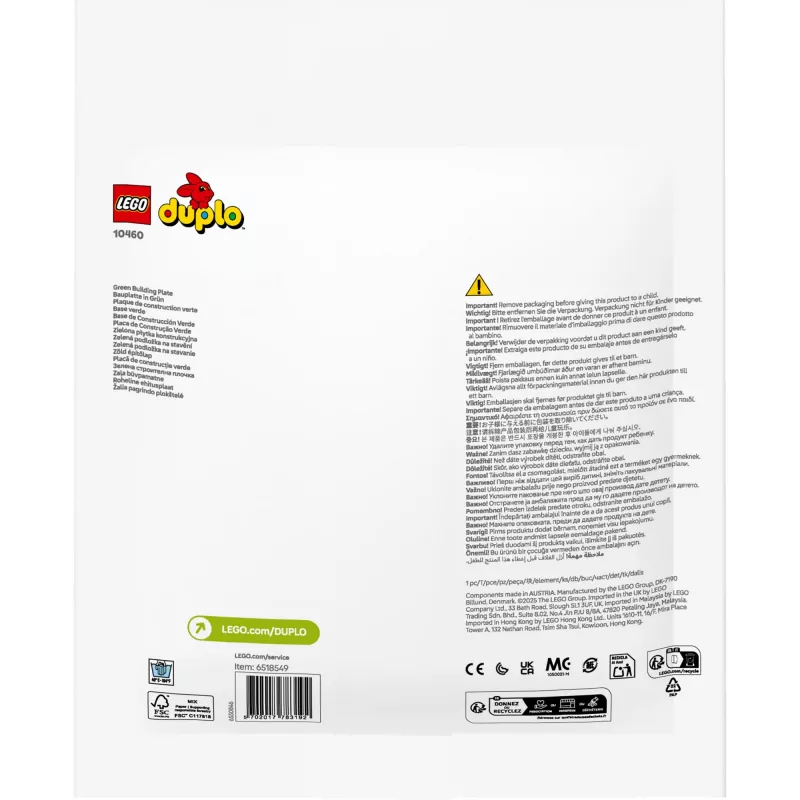 LEGO DUPLO 10460 Groene bouwplaat