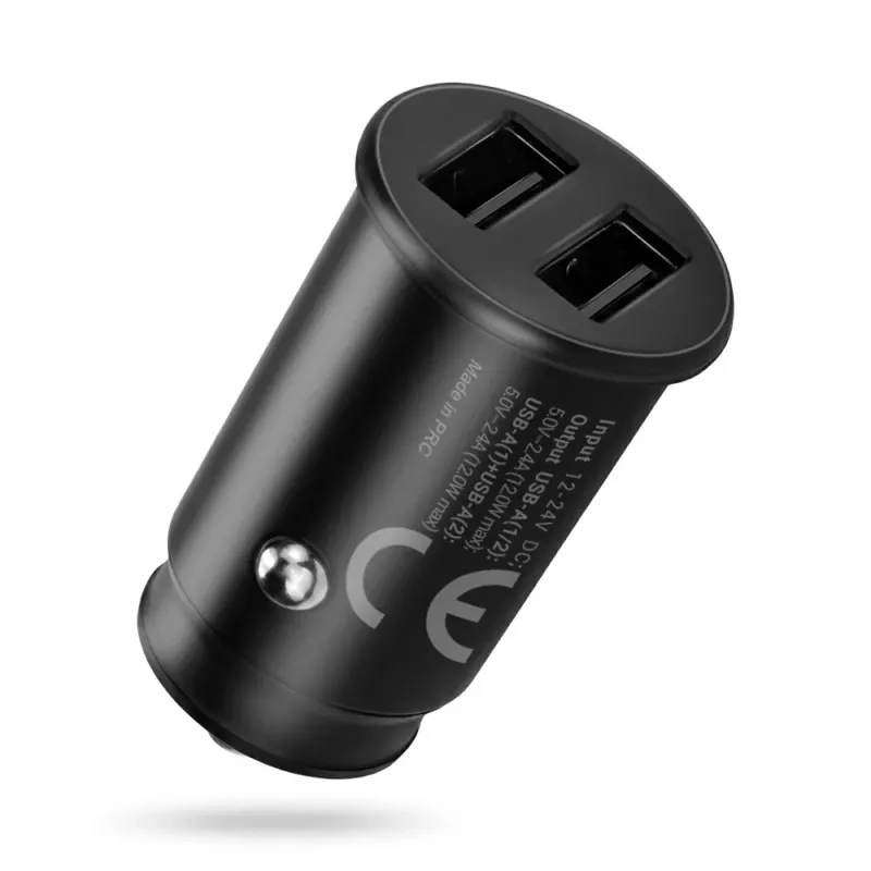 everActive CC-25C autolader, 2x USB 12 W, met USB-C-kabel