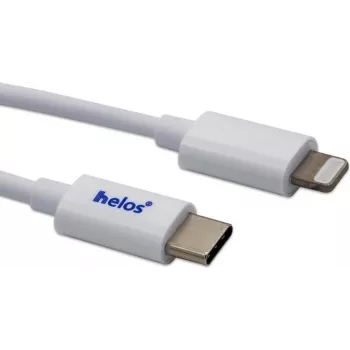 USB-C-naar-Lightning-kabel helos 718011 – 1 m, wit, gegevenssynchronisatie en opladen