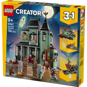 Constructiespeelgoed LEGO Creator 3-in-1 Spookhuis model 31167 – 736 onderdelen, 3 modellen, 5 minifiguren