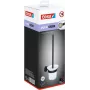 Tesa MOON zwart - WC-borstel & houder - zwart - wit - glas - metaal - 112 mm - 145 mm