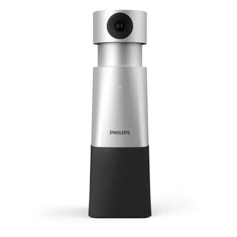 Philips PSE0550 SmartMeeting draagbare 4K-videoconferentiecamera met ingebouwde microfoon, 30 fps, USB, zwart/zilver