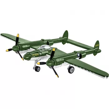 COBI Lockheed P-38 Lightning. Producttype: bouwstenen, aanbevolen minimumleeftijd: 7 jaar, thema: strijdkrachten, aantal onderdelen: 332 stuks