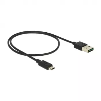 USB-kabel DeLOCK 83845 USB 2.0 0,5 m USB A Micro-USB B zwart