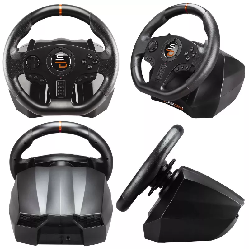 Subsonic SA5595-PC gaming controller zwart USB stuurwiel + pedalen