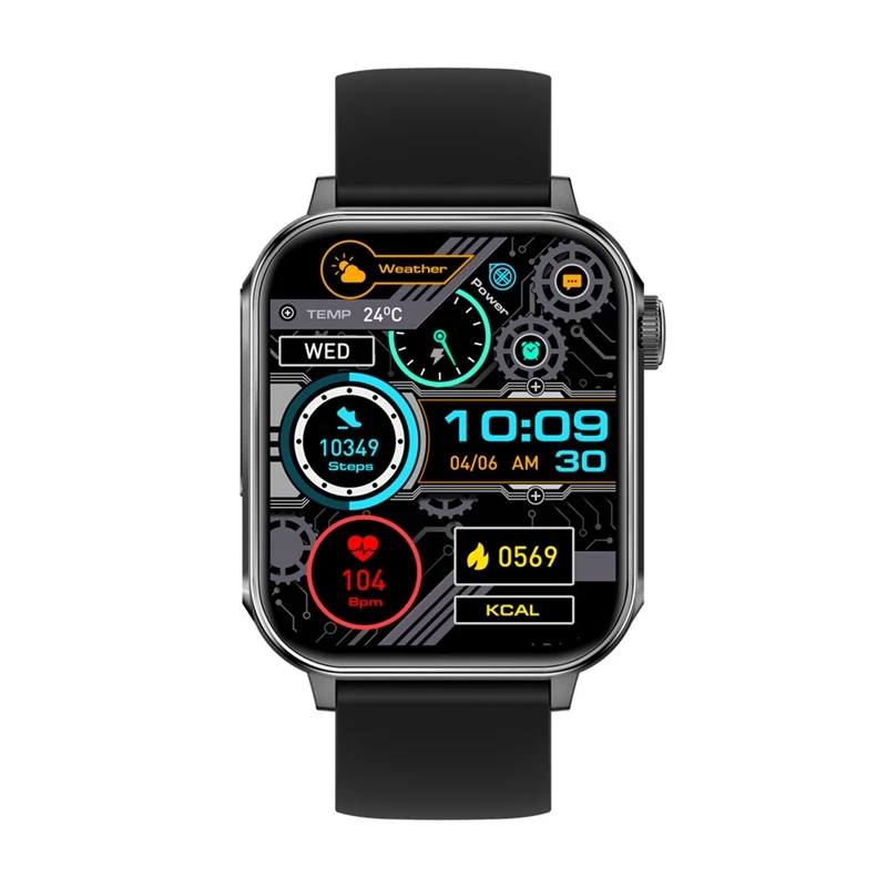 Smartwatch Colmi P80 zwart – pols-wearable, kleurendisplay, gezondheids- en activiteitstracking