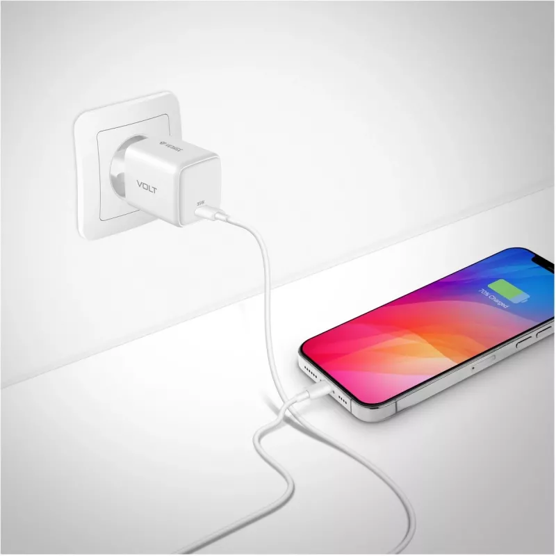 USB-C 35W 3A Power Delivery 3.0 QC 3.0 wandlader wit