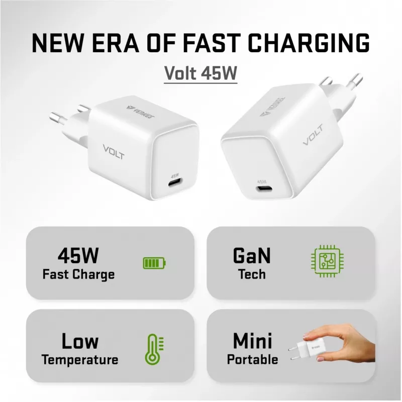 USB-C-oplader YENKEE G45 VOLT 45W Power Delivery 3.0, 3A uitgang