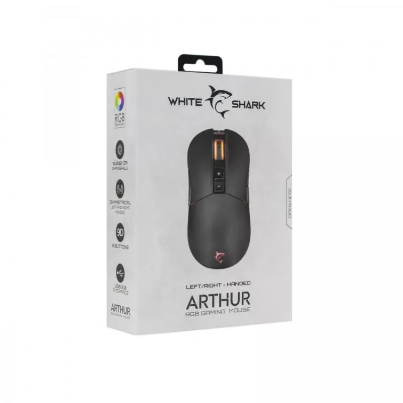 Muis White Shark ARTHUR USB Type-A
