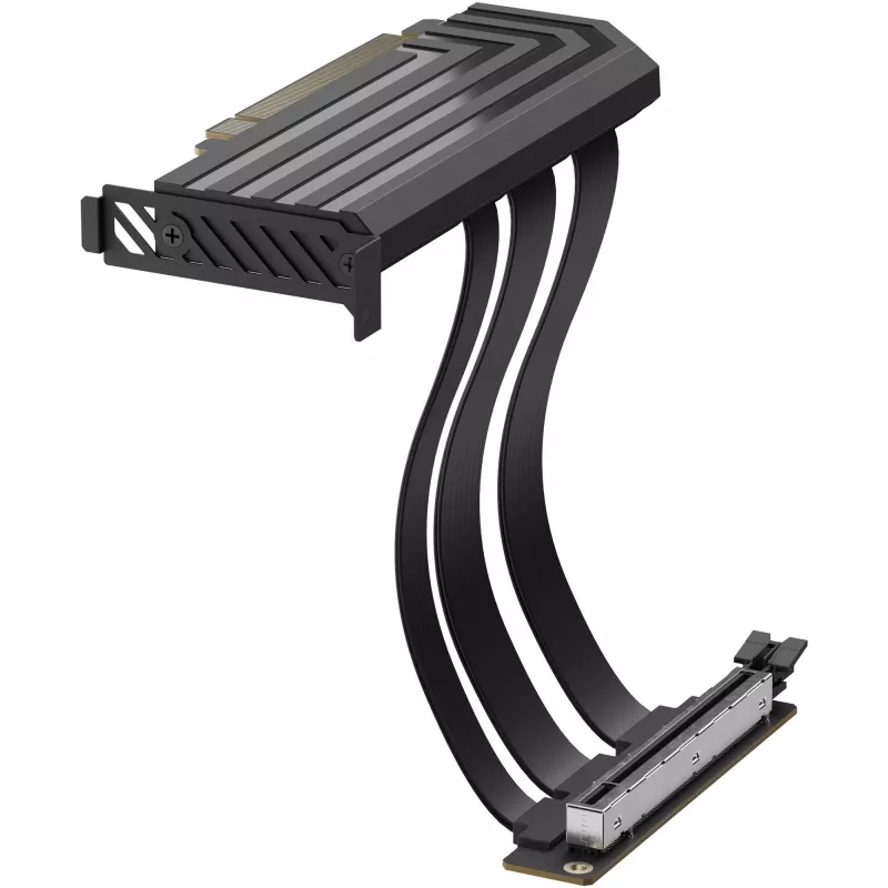 PCIe 5.0 Hyper Riser, verlengkabel zwart, 20cm