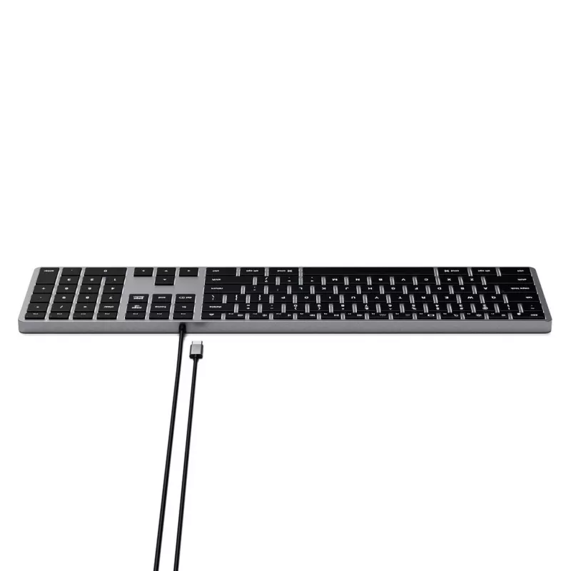 Satechi slank W3 toetsenbord USB-C met numeriek blok (Space Grijs)