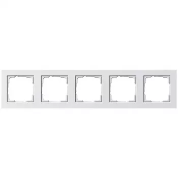 Wandplaat GIRA E2 wit — thermoplast, schroefloos design, 80,8×366×9,3 mm
