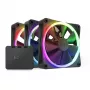 NZXT F120 RGB 120mm ARGB behuizingsventilator driepack - zwart