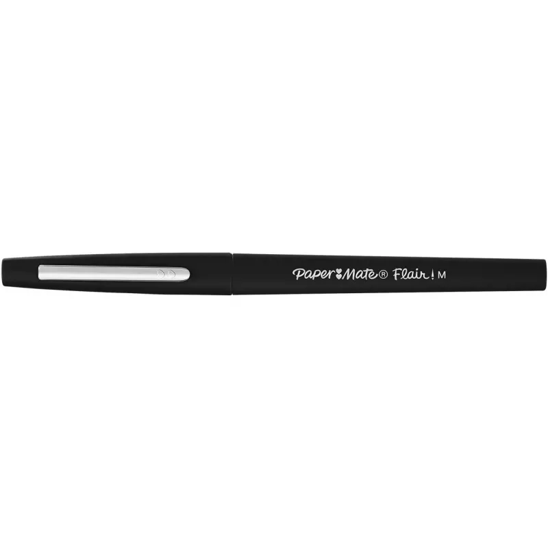 Papermate Flair Original viltstift medium zwart 2 stuks