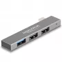 DeLOCK 3-poorts slanke USB-hub USB Type-C 10 Gbps 2 x USB 2.0