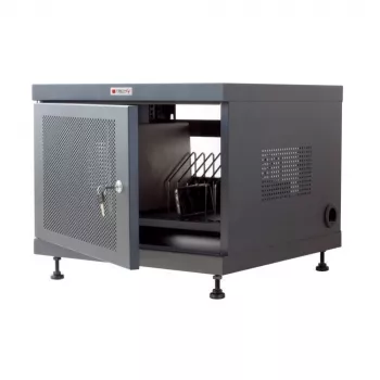 Rack-plank TECHLY 367652 kabelorganizer met 3M-kleefbevestiging, staal, 550×550×410 mm, zwart