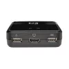 Eaton Tripp Lite series 2-poorts USB/HD-kabel KVM-switch met audio/video, kabels en USB-peripheral sharing - KVM-/audio-/USB-switch - 2 x KVM/audio/USB - 1 lokale gebruiker - Deskt