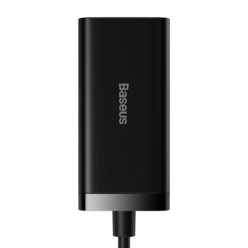 Baseus GaN3 Pro CCGP000101 bureaulader 100 W, 2x USB-C + 2x USB-A, PD 3.0, QC 4.0+, 1,5 m kabel, zwart