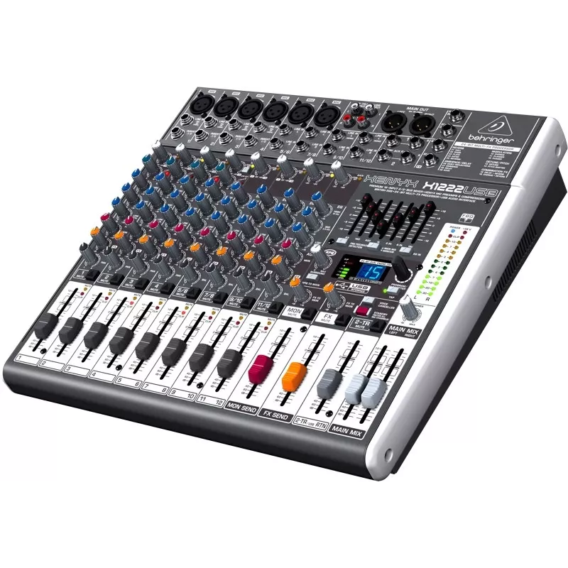 Behringer X1222USB audiomixer 4 kanalen