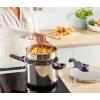 Snelkookpan Tefal SECURE TRENDY 6L met stoominzet van RVS, geschikt voor inductie