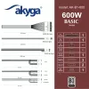 Akyga Basic AK-B1-600 ATX-voeding 600 W, 120mm-ventilator, passieve PFC, grijs