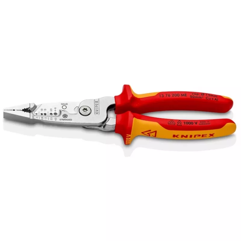 Kabelstripper Knipex 13 76 200 ME 6 mm stripcapaciteit rood roestvrij staal geel