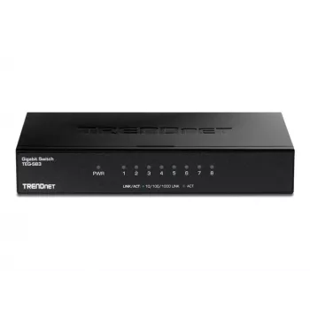 TRENDNET 8-poorts Gigabit-switch met metalen behuizing