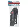 Verlengsnoer ESPERANZA ELK210K — 1,5 m kabel, 3 AC-stopcontacten type E, haakse stekker, binnen, zwart