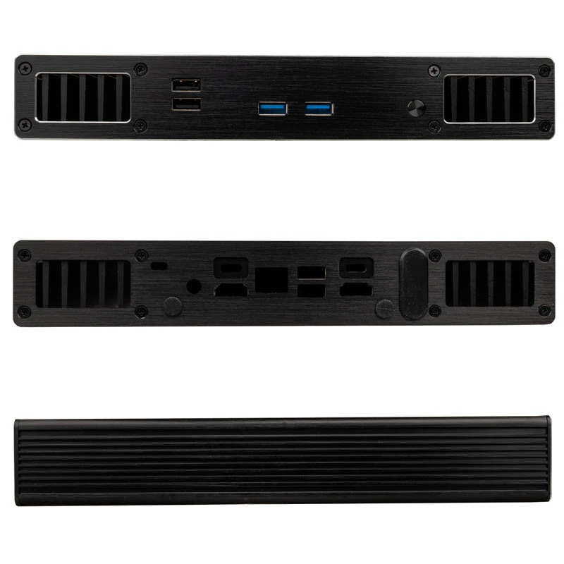 Akasa Plato TN - ultra small form factor (USFF) - pc - zwart - aluminium - thuiskantoor - Kensington