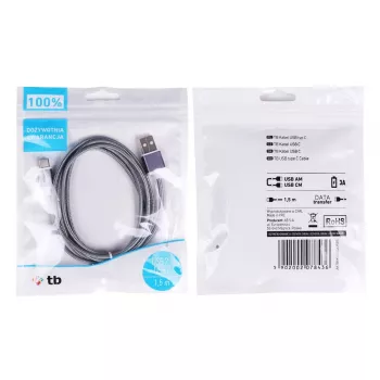 TB USB - USB-C-kabel 1,5 grijs (AKTBXKUCSBA150S)