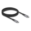 USB-kabel DeLOCK 81192 USB4 Gen 2x2 2m USB-C zwart grijs