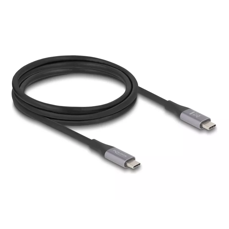 USB-kabel DeLOCK 81192 USB4 Gen 2x2 2m USB-C zwart grijs