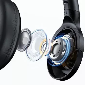 Usams hoofdtelefoon Bluetooth 5.3 over-ear Us-yh serie zwart/zwart TDLYEJYS01