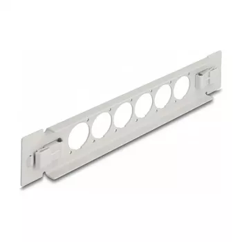 Patchpaneel DeLOCK 10 inch D-type 6 poorten gereedschapsloos grijs