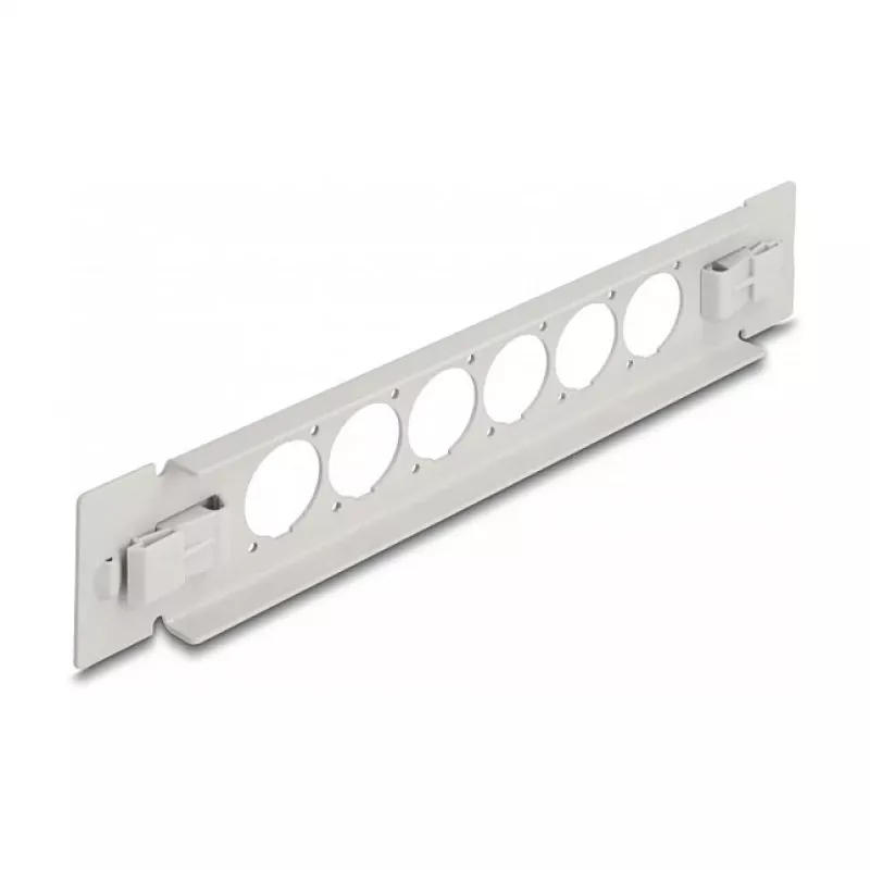 Patchpaneel DeLOCK 10 inch D-type 6 poorten gereedschapsloos grijs