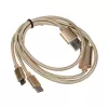 Akasa AK-CBUB42-12GL USB-kabel 1,2 m USB 2.0 USB A USB C/Micro-USB B goud (AK-CBUB42-12GL)