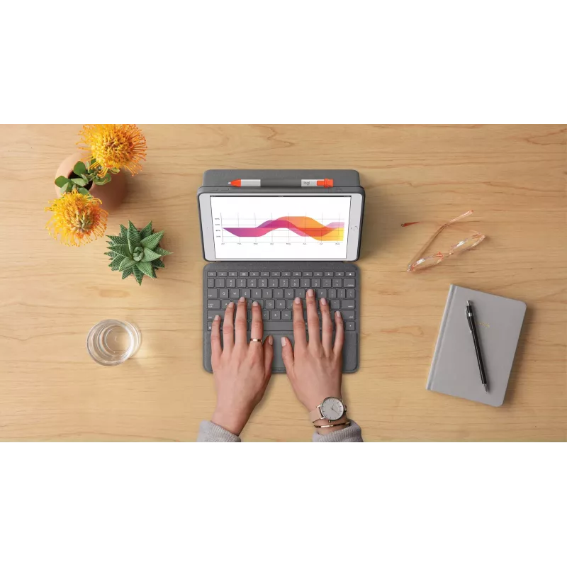 Toetsenbordhoes Logitech Combo Touch voor iPad 7. 8. 9. generatie