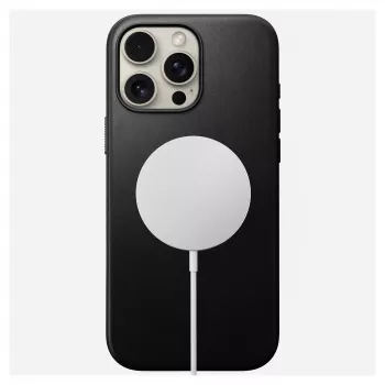 Telefoonhoesje Nomad NM01693185 voor Apple iPhone 16 Pro Max, leer/TPU/PC, zwart, geschikt voor 17,5 cm (6,9 inch) scherm