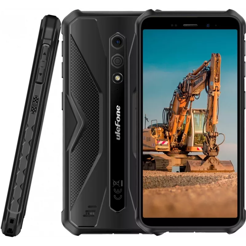 Robuuste smartphone UleFone Armor X12 — 3 GB RAM, 32 GB opslag, geheel in zwart