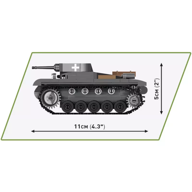 Bouwset Cobi Panzer II Ausf. A — 250 onderdelen, zwart