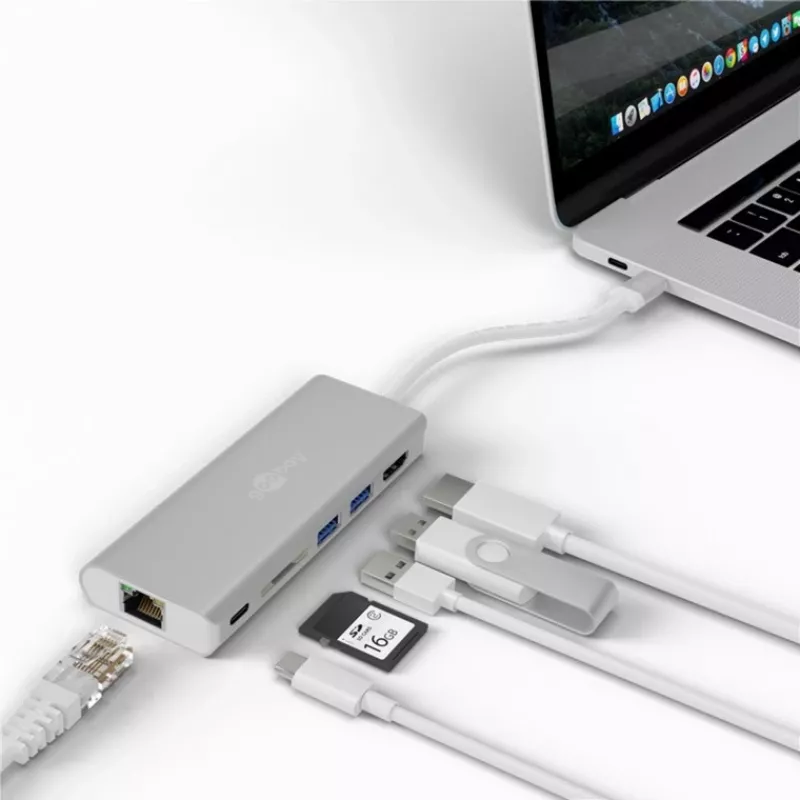 Wentronic goobay - Dockingstation - (USB-C) - 10Mb LAN (76788)