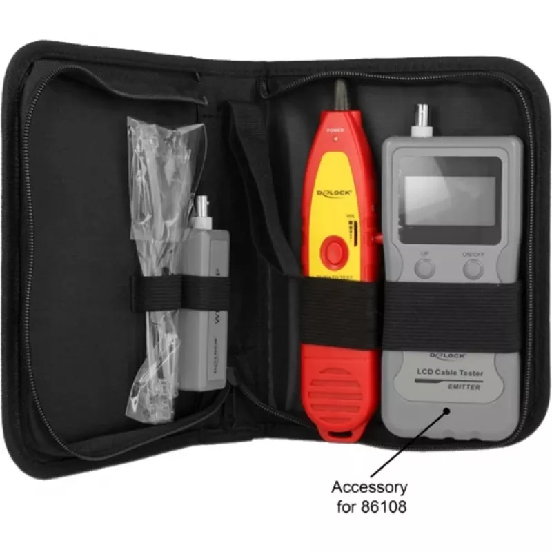 Delock 86109 kabelzoeker voor kabeltester 86108, rood/geel