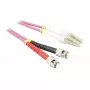 Synergy 21 5.0m OM4 LC - ST - LC - ST - mannelijk/mannelijk - OM4 - violet (S216292)