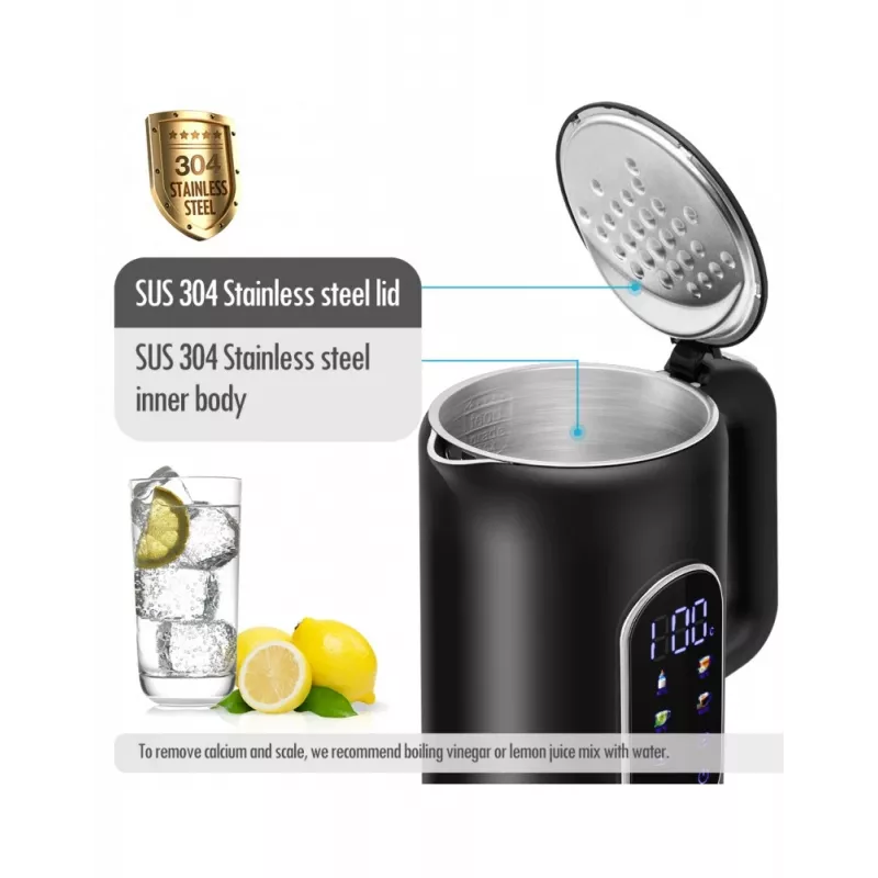 Elektrische waterkoker Forme FKG-2117 1,7 l 2200 W zwart