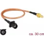 DeLOCK 89676 antennekabel FAKRA A (M) naar SMB (M), RG-316, 0,3 m